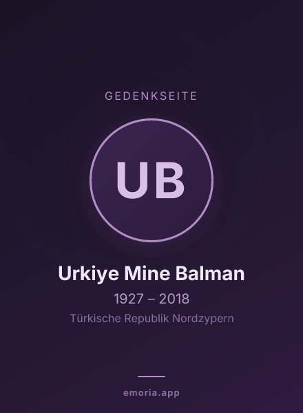 Gedenkportrait von Urkiye Mine Balman