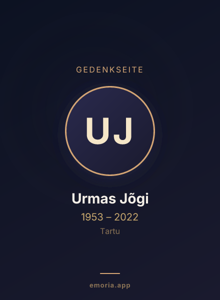 Gedenkportrait von Urmas Jõgi