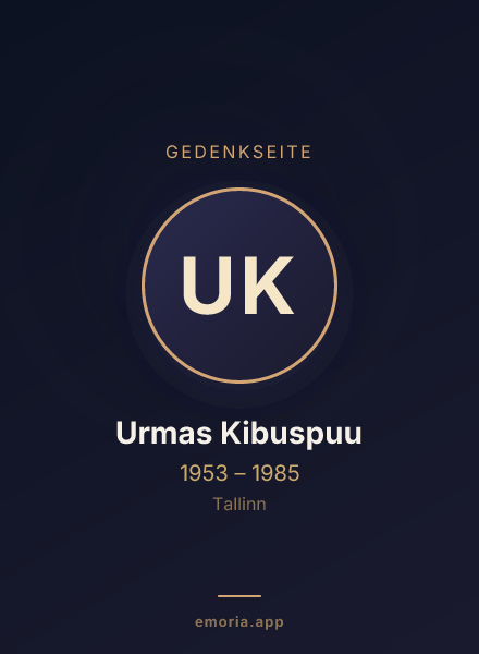Gedenkportrait von Urmas Kibuspuu
