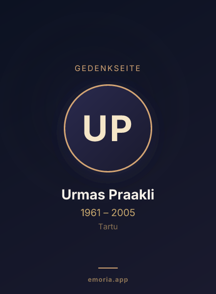 Gedenkportrait von Urmas Praakli
