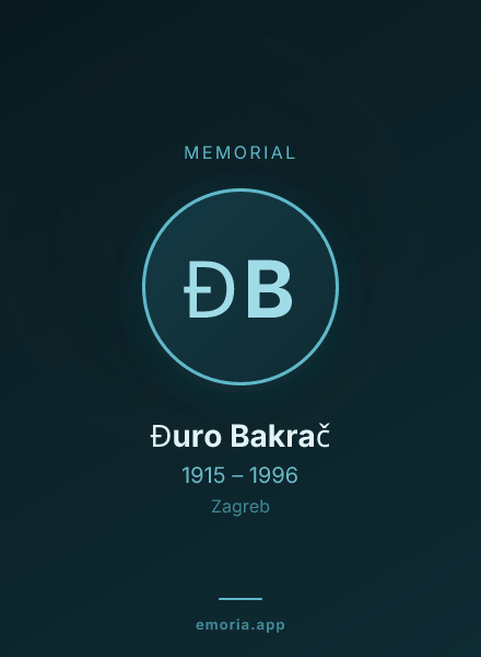 Memorial portrait of Đuro Bakrač