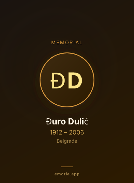 Memorial portrait of Đuro Dulić