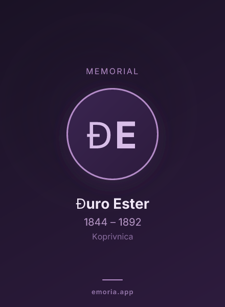 Memorial portrait of Đuro Ester