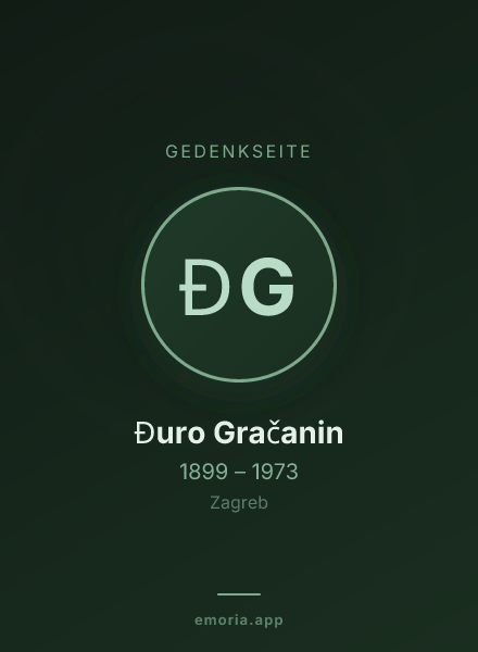 Gedenkportrait von Đuro Gračanin