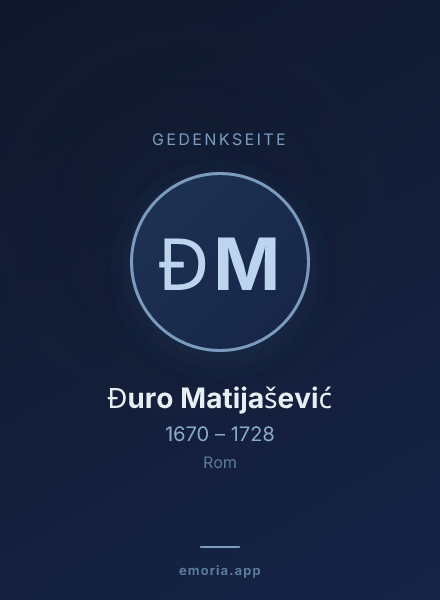 Gedenkportrait von Đuro Matijašević