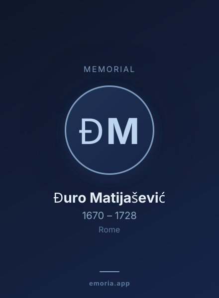 Memorial portrait of Đuro Matijašević