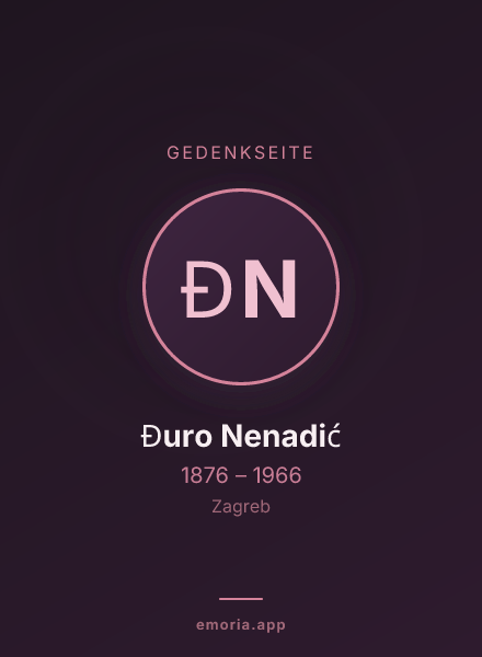 Gedenkportrait von Đuro Nenadić