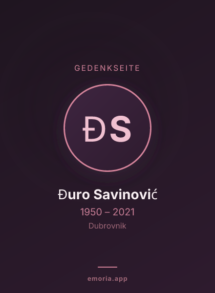 Gedenkportrait von Đuro Savinović