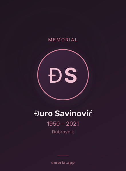 Memorial portrait of Đuro Savinović