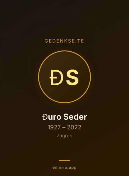 Gedenkportrait von Đuro Seder
