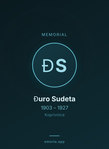 Memorial portrait of Đuro Sudeta