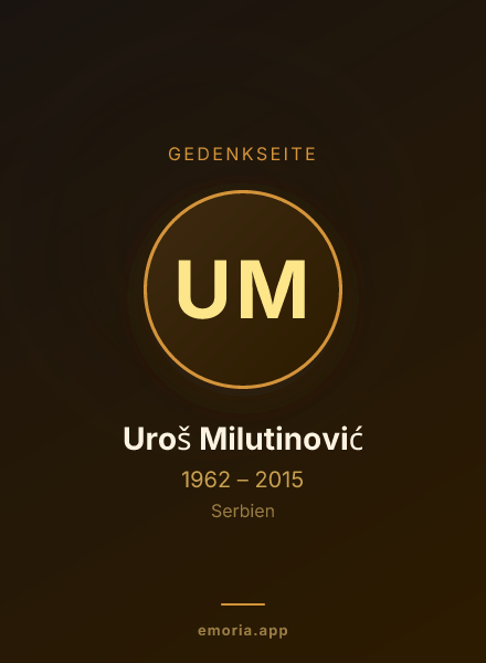 Gedenkportrait von Uroš Milutinović