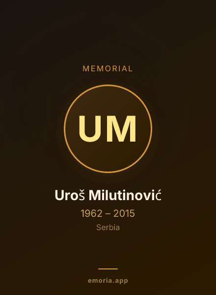 Memorial portrait of Uroš Milutinović