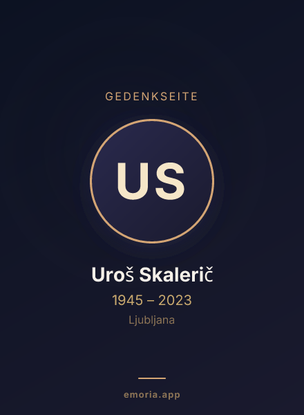 Gedenkportrait von Uroš Skalerič