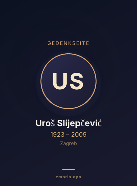 Gedenkportrait von Uroš Slijepčević
