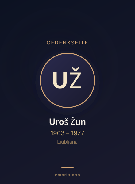 Gedenkportrait von Uroš Žun