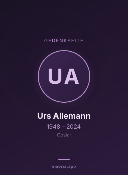 Gedenkportrait von Urs Allemann