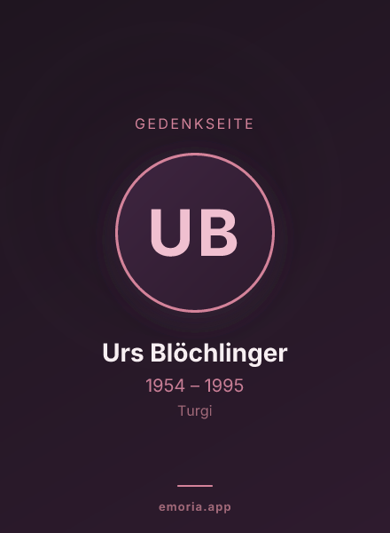 Gedenkportrait von Urs Blöchlinger