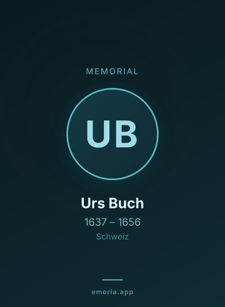 Memorial portrait of Urs Buch