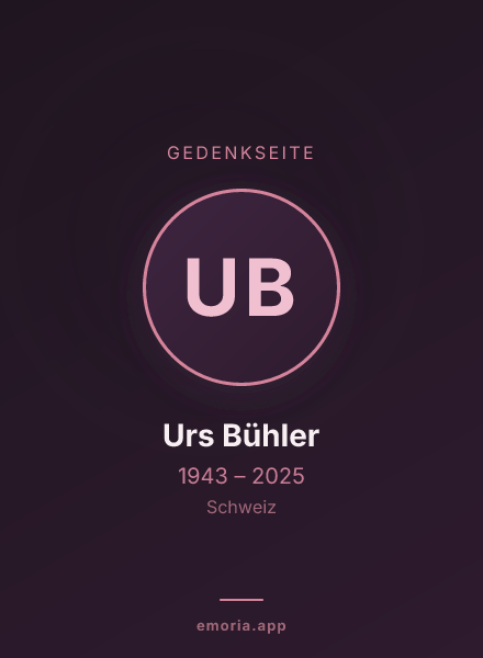 Gedenkportrait von Urs Bühler
