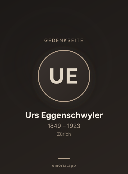 Gedenkportrait von Urs Eggenschwyler