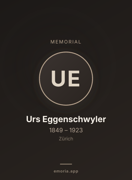 Memorial portrait of Urs Eggenschwyler