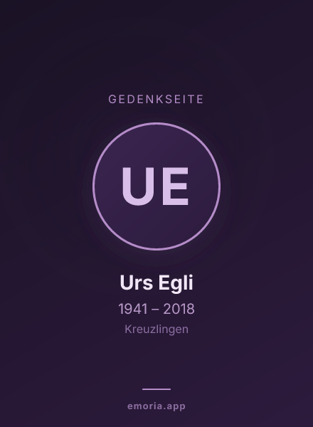 Gedenkportrait von Urs Egli