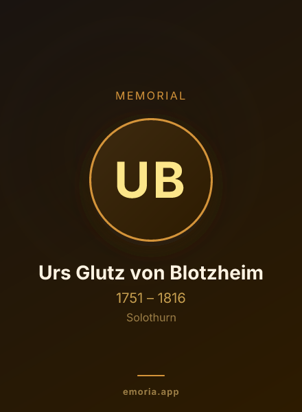 Memorial portrait of Urs Glutz von Blotzheim