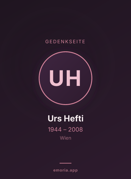 Gedenkportrait von Urs Hefti