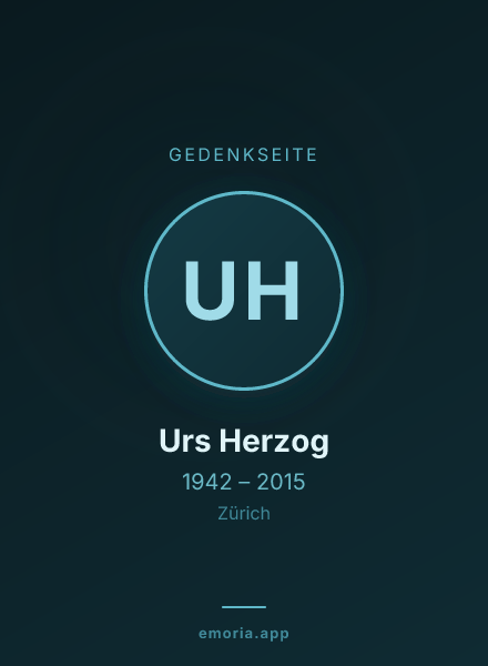 Gedenkportrait von Urs Herzog