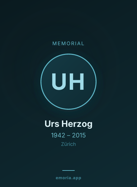 Memorial portrait of Urs Herzog