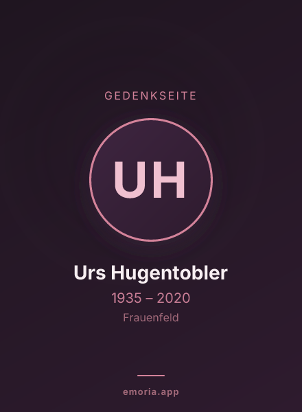 Gedenkportrait von Urs Hugentobler