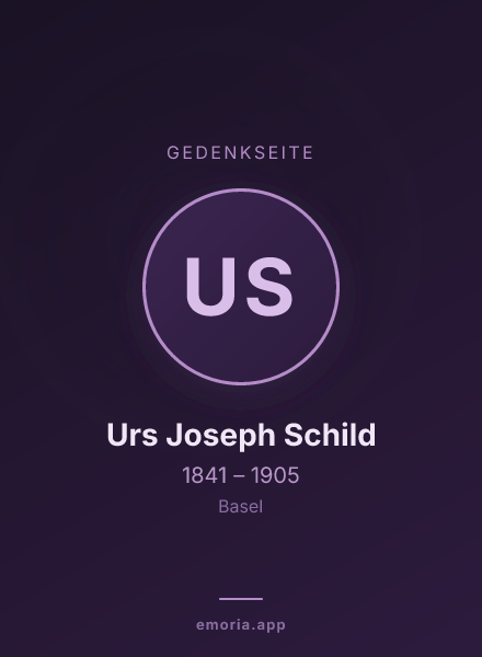 Gedenkportrait von Urs Joseph Schild