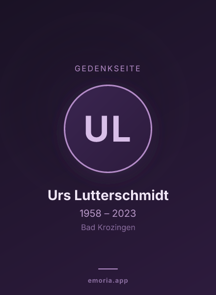 Gedenkportrait von Urs Lutterschmidt