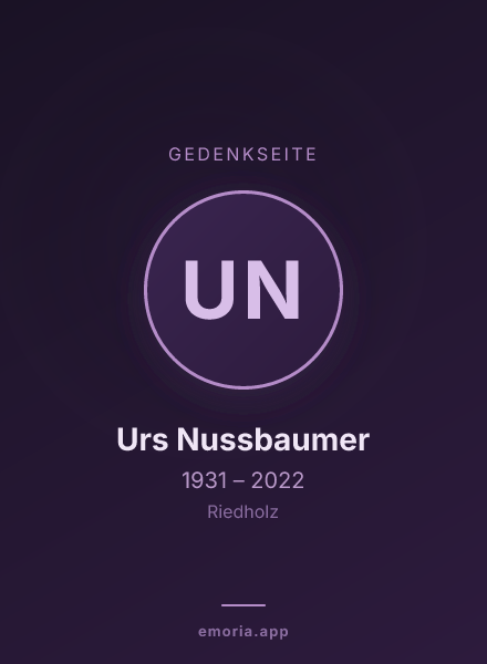 Gedenkportrait von Urs Nussbaumer
