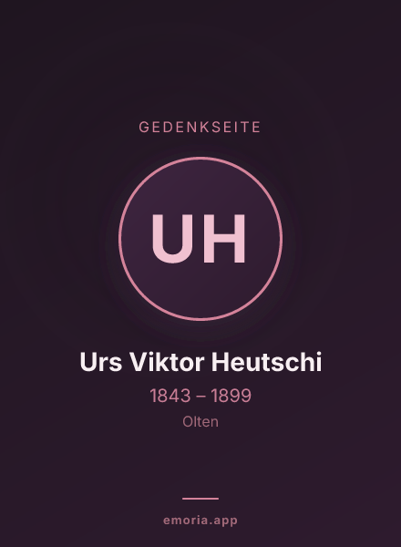 Gedenkportrait von Urs Viktor Heutschi