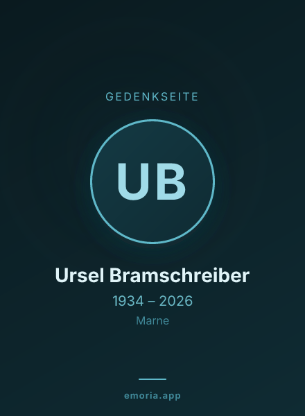 Gedenkportrait von Ursel Bramschreiber