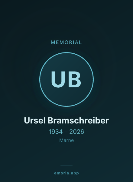 Memorial portrait of Ursel Bramschreiber