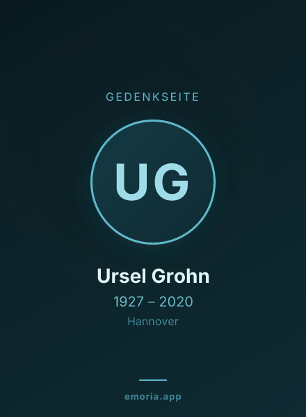 Gedenkportrait von Ursel Grohn
