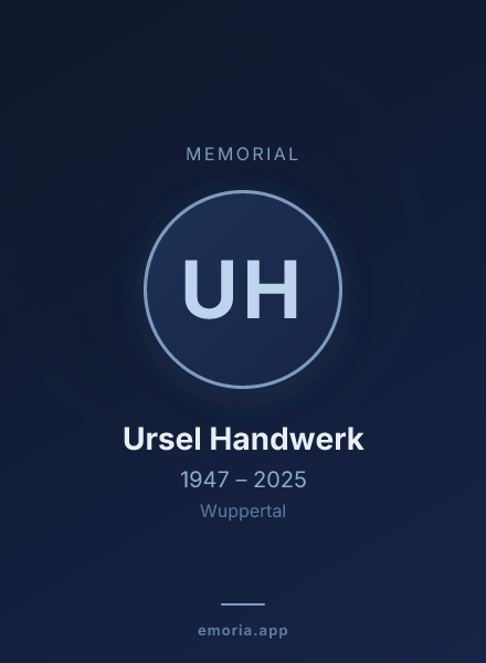 Memorial portrait of Ursel Handwerk