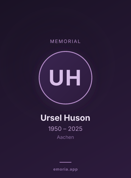 Memorial portrait of Ursel Huson