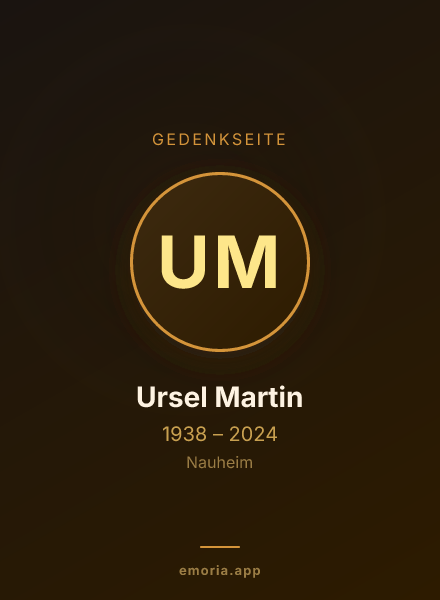 Gedenkportrait von Ursel Martin