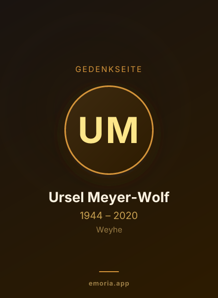 Gedenkportrait von Ursel Meyer-Wolf