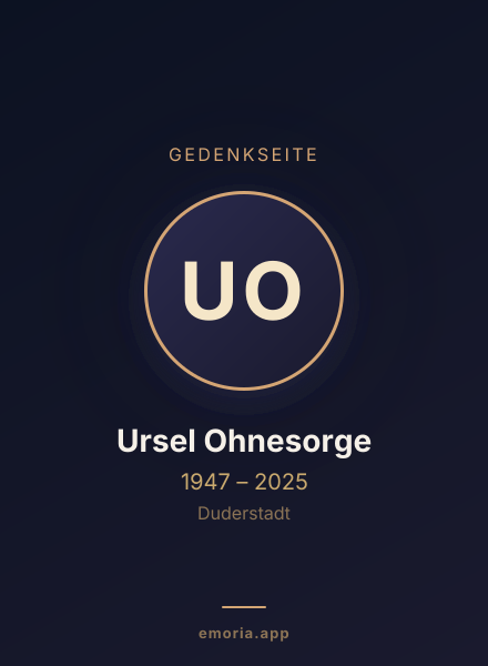 Gedenkportrait von Ursel Ohnesorge