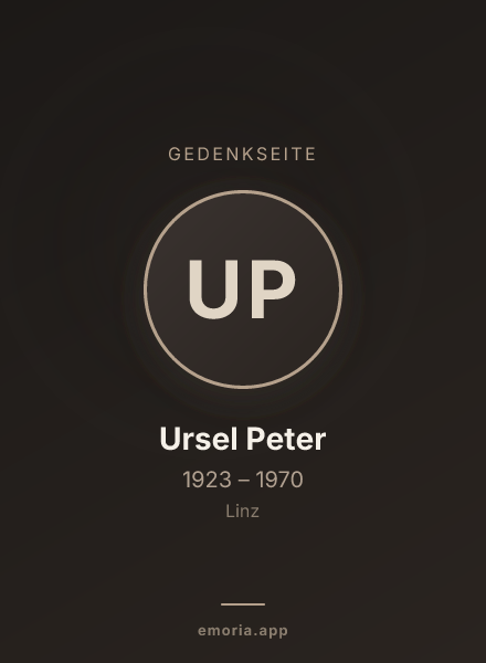 Gedenkportrait von Ursel Peter