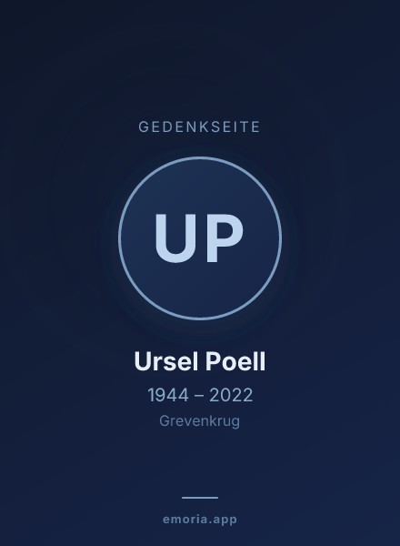 Gedenkportrait von Ursel Poell