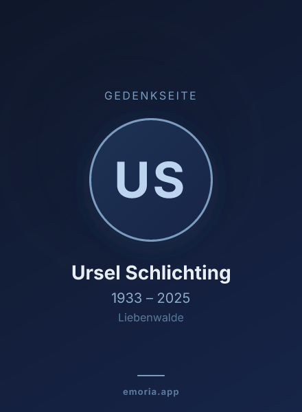 Gedenkportrait von Ursel Schlichting