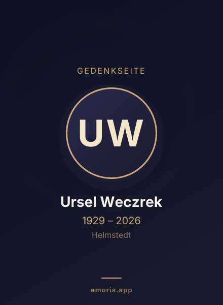 Gedenkportrait von Ursel Weczrek