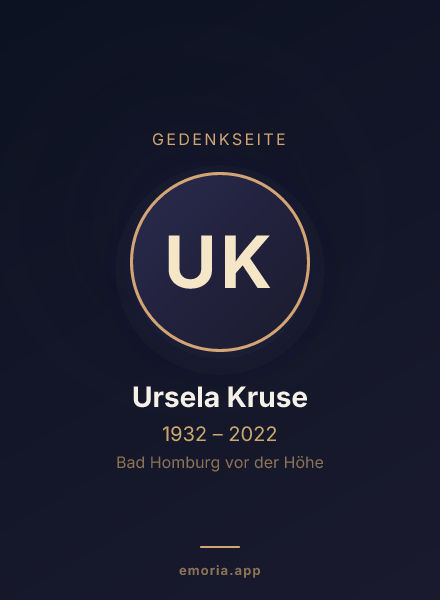 Gedenkportrait von Ursela Kruse
