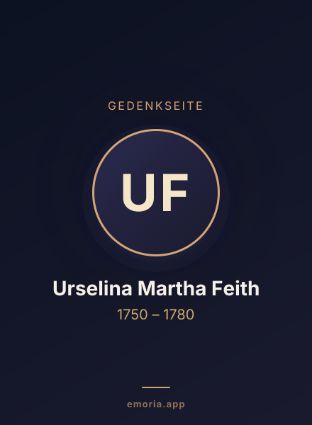 Gedenkportrait von Urselina Martha Feith